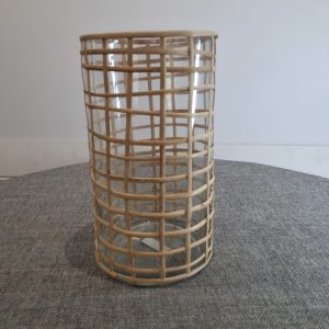 Davian large rattan vase