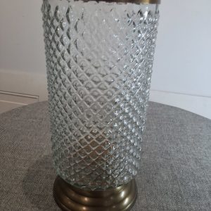 Nikolas diamond clear large glass decor hurricane