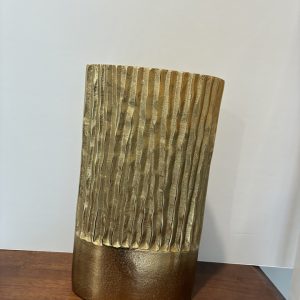 Tobias large gold tallish pebbled vase -