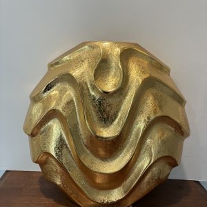 Eric large circular gold vase