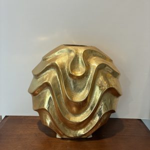 Eric small circular gold vase