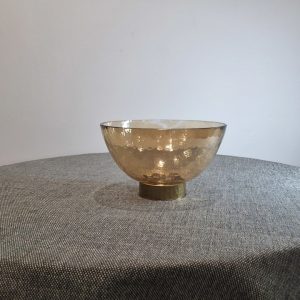Audrey gold glass decor bowl