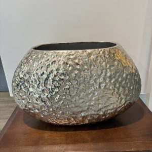 Nathaniel large silver oval vase