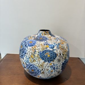 Martin blue-white speckled small vase