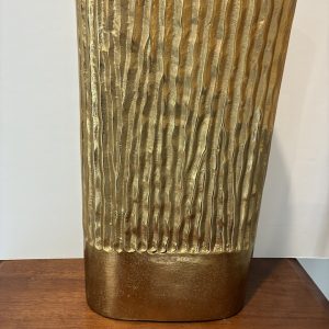 Tobias large gold tall pebbled vase