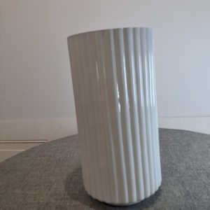 Nyx tall white glass vase