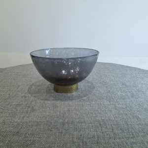 Audrey smoke glass decor bowl