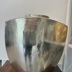 John small silver badge vase