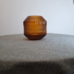 Patrick amber glass vase